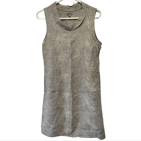 Lina Tomei Dresses | Lina Tomei Embroidered 100% Cotton Dress Size S | Color: Gray | Size: S | Pm-78039631's Closet